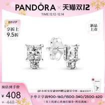 Double Twelve] Pandora Pandora 925 silver sparkling earrings 290036C01 Christmas couple temperament