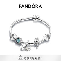  Pandora Pandora 925 silver Cute Meow pet Bracelet set ZT2038 girls simple gift
