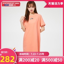 NIKE nike dress womens 2021 summer new long T-shirt round neck top sports short sleeve DJ6202