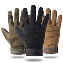  Outdoor non-slip wear-resistant tactical gloves mens full-finger special forces anti-cut combat black Hawk half-finger self-defense winter warmth