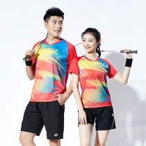 Yonex badminton suit mens sports short-sleeved quick-drying crew neck T-shirt YY casual top womens suit summer