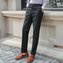Pants mens straight tube drop feel slim fit formal tooling pants non-iron professional business suit mens suit trousers