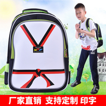 Taekwondo school bag Backpack protective gear bag Childrens products Shoulder bag Adult Sanda special martial arts custom printing white