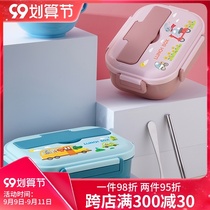 316 stainless steel lunch box primary school children heating lunch box with lid insulation grid lunch box for students