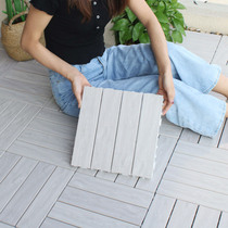 Outdoor anticorrosive wood floor outdoor balcony ecological wood floor waterproof splicing self-attached self-Patching wood terrace floor