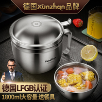 Separated lunch box students office workers heat preservation 304 stainless steel canteen high school easy to clean rice bowl double layer