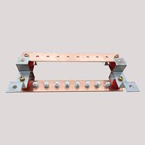 Tinned perforated copper strip equipotential grounding copper bar Custom busbar perforated distribution box cabinet Nickel-copper zero ground row connection