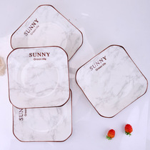 Nordic ceramic plate creative set dish plate 2021 household net red style Square Square Square square plate New