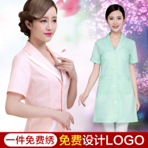 Beauty salon overalls Summer beautician overalls Short-sleeved pharmacy overalls White coat Nurse overalls Female