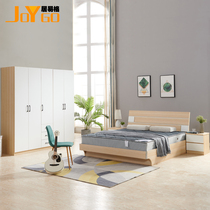 JOYGO Juyge bedroom suite combo wardrobe box bed 1 5 meters 1 8m mattress bedside table home wardrobe
