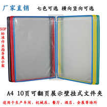A4 wall-mounted folder page turning display document rack data rack Standard Operation Instruction 10 pages