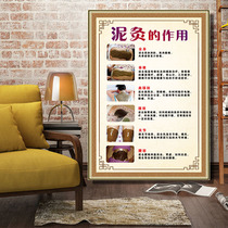 The role of mud moxibustion shoulder and neck scraping cupping decorative painting Chinese medicine health center Beauty Salon poster advertisement publicity hanging painting