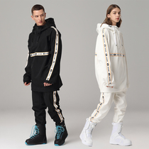 Snow Ji Pi new ski suit suit mens and womens ski tops ski pants waterproof and breathable snowwear