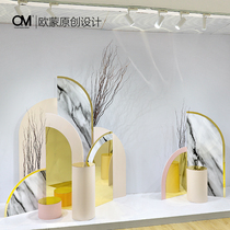 OM original autumn clothing store window decoration props exhibition hall creative display beautiful Chen scene layout ornaments
