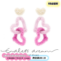 Barbie accessories original dopamine wearing a loving Y2K ear adorned with small crowned ears adorned with sweet and hot girl earrings