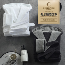 Shimao Hilton Bathrobes Five Star Hotel Bathrobes Water Suction Quick Dry Cotton Yukata Large Long Towel Bathrobe