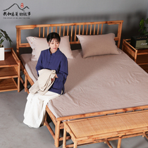  Bamboo and rattan bed Zen bed Modern simple bedroom double bed New Chinese inn bed and breakfast hotel factory direct sales furniture