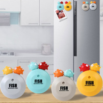 Cute cartoon bubble fish timer mechanical clockwork creative home kitchen baking reminder timer artifact