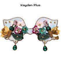  kayden plus original design small bee double-sided cowhide face change bag owl eye sequins diamond tide