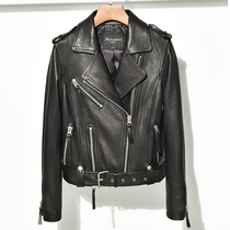 Leather womens real leather short washed old coat 2020 spring and autumn new vegetable tanned first layer sheepskin motorcycle wallet