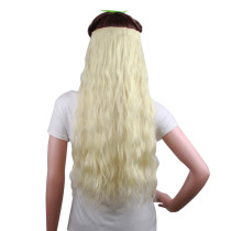 jia fa pian female long straight hair private one-piece long hair red lovely gold long curly hair and big waves jie fa pian