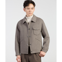 Laurison 2021 New woolen jacket mens spring and autumn short Korean version of the trend Joker coat double-sided wool coat