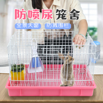 Rabbit Holland Pig Cage Large Rabbit Cage Breeding Villa Cog Rabbit Anti-Spray Urine Pet Supplies Plus High Chassis