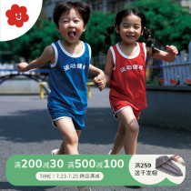 SOYO gives up to Liangcang to win glory for the country Men and womens childrens summer clothes Nostalgic retro baby sports athlete vest suit