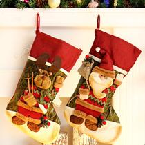 Cross-border Christmas Decorations Knit Rudolf Christmas Socks Christmas Childrens Holiday Home Mall Decoration