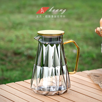 High-value cold kettle glass high temperature resistant living room cold kettle household ice water bottle herbal tea fruit tea packed boiling water pot