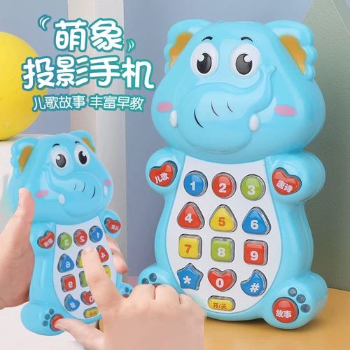 Игрушка, электрический реалистичный музыкальный мобильный телефон, можно грызть, раннее развитие, 0-1 лет