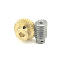 New 145-mode worm gear reduction transmission ratio 20 25 30 0 50 worm 60 copper turbine 45 steel worm lift