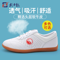 Samurai dragon tai chi shoes Womens real leather soft beef tendon bottom martial arts shoes mens summer breathable Tai Chi training shoes sports shoes