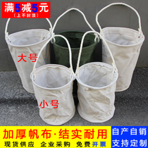 Cylindrical power tool bag Canvas round toilet bag Electrical insulation bucket Maintenance worker aerial work hanging bag