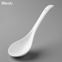 Ceramic soup spoon Rice spoon Drink spoon Minor soup Margo spoon Hotel restaurant household creative pure white spoon kitchen
