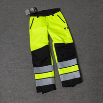 Original single tail outdoor winter grinding tooling cotton pants reflective bright bright mens large size thick warm work trousers