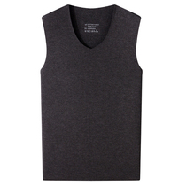 Home daily seamless warm vest men wear velvet sleeveless V-neck men's waistcoat in autumn and winter