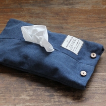 Liangyuan still product washed gray blue thick cotton canvas can be hung with removable tissue cover