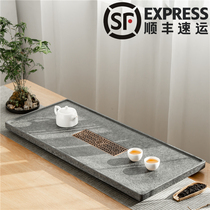 Natural Ujinshi tea tray Home simple modern stone tea table light luxury whole stone size tray tea sea