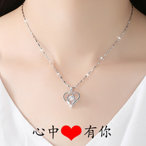 999 necklace female sterling silver choker girl Jewelry pendant to give girlfriend wife birthday Valentines Day Valentines Day gift