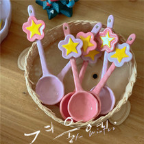 FunLife Living Pavilion Lovely Teenage Hearts Pink DREAM PURPLE IS A STAR CERAMIC SPOON SWEET SPOONFUL SPOON SOUP SPOON RICE SPOON