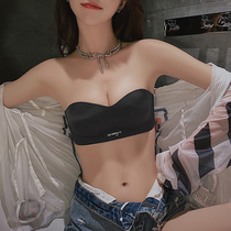 Sexy strapless strapless underwear bra gathered beautiful back non-slip non-trace wrapped chest no steel ring small chest gathered bra