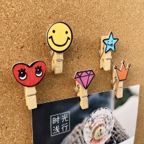 5 gem emoji pins clip small net red book ins dont hurt photo message felt cork board Press nail