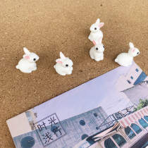 5 Rabbit three-dimensional pushpins kindergarten cartoon animal decoration Cork felt cloth cotton board message board studs