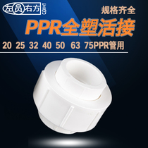 20 double-head PPR hot melt and all-plastic joints household engineering water pipeline accessories 25 32 40 50 63 75
