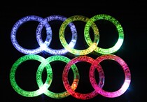 Transparent Fluorescent Bracelet LED Seven colorful sparkling light bracelet Acrylic Bracelet Sub Gala Party Decorations