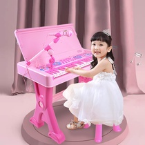 Beifenle childrens electronic organ with microphone multifunctional PUZZLE GIRL early education toy desk key baby piano