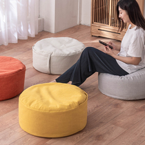 Home Cotton linen lazy futon cushion Round thickened floor Tatami pier Bedroom living room Japanese mat