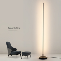 Modern minimalist creative floor lamp Nordic bedroom bedside living room sofa side vertical lamp line personality lamp
