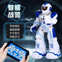 Douyin with intelligent remote control mechanical police dancing robot Net Red childrens gift induction early education toy